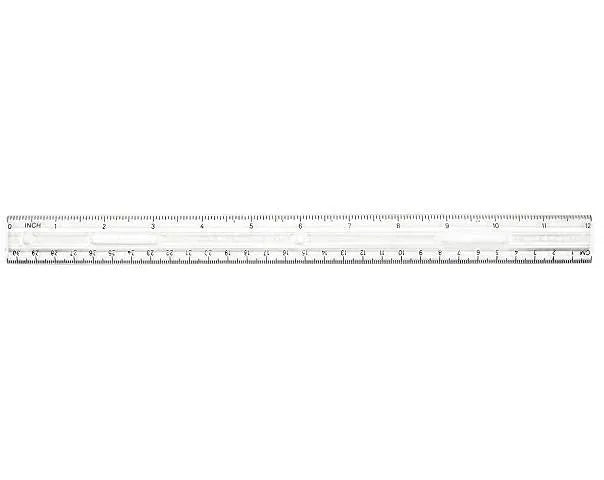 Plastic Ruler, 12 Inches, Clear