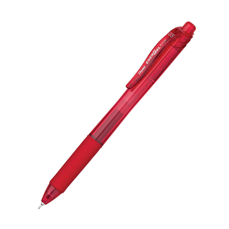 EnerGel-X&trade; Retractable Liquid Gel Pen, Red, 0.5mm