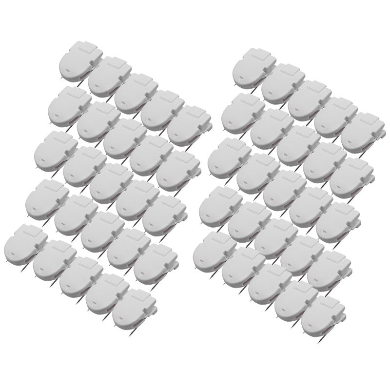 Wall Clips For Fabric Panels, White, 40 Sheet Capacity, Pack of 50