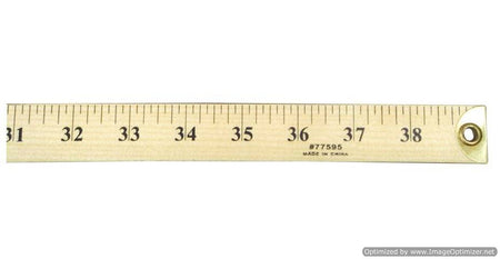 Metal Edged Yardstick/Meterstick Combo, Natural Wood, 36 Inches (77595)