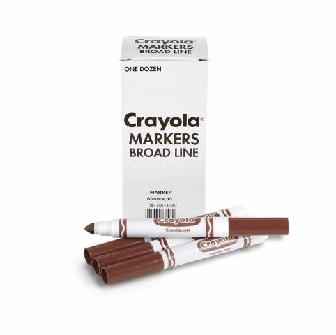 Crayola 12 Count Brown Original Bulk Markers 58-7800-07