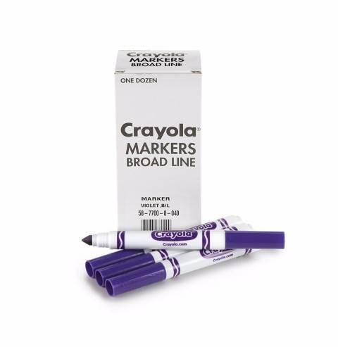 Crayola 12 Count Purple Original Bulk Markers 58-7800-40