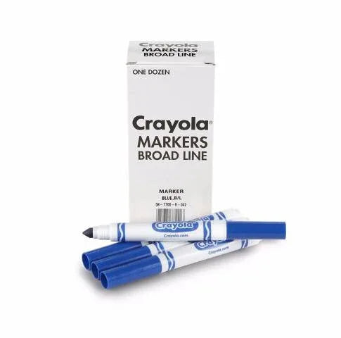 Crayola 12 Count Blue Original Bulk Markers 58-7800-42