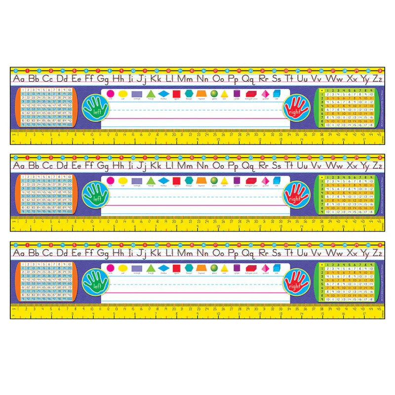 Zaner-Bloser Desk Toppers&reg; Reference Name Plates, Grades 2-3, 36 Per Pack, 3 Packs