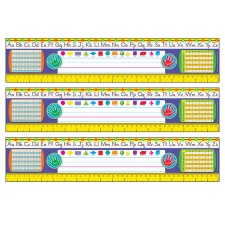 Zaner-Bloser Desk Toppers&reg; Reference Name Plates, Grades 2-3, 36 Per Pack, 3 Packs