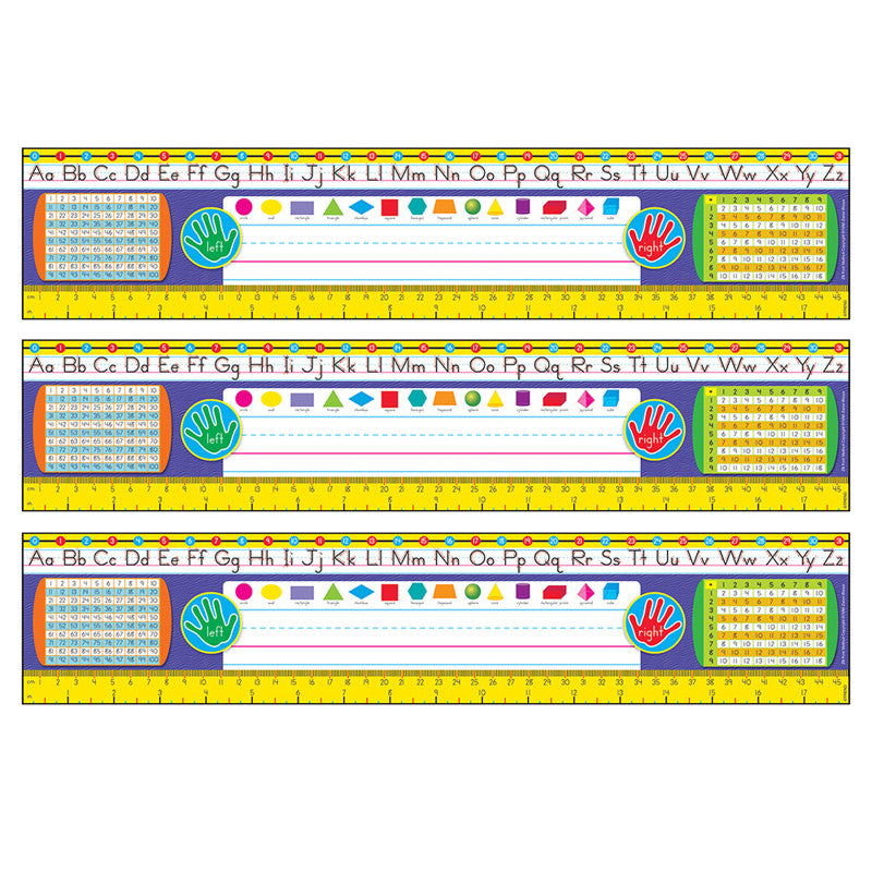 Zaner-Bloser Desk Toppers&reg; Reference Name Plates, Grades 2-3, 36 Per Pack, 3 Packs