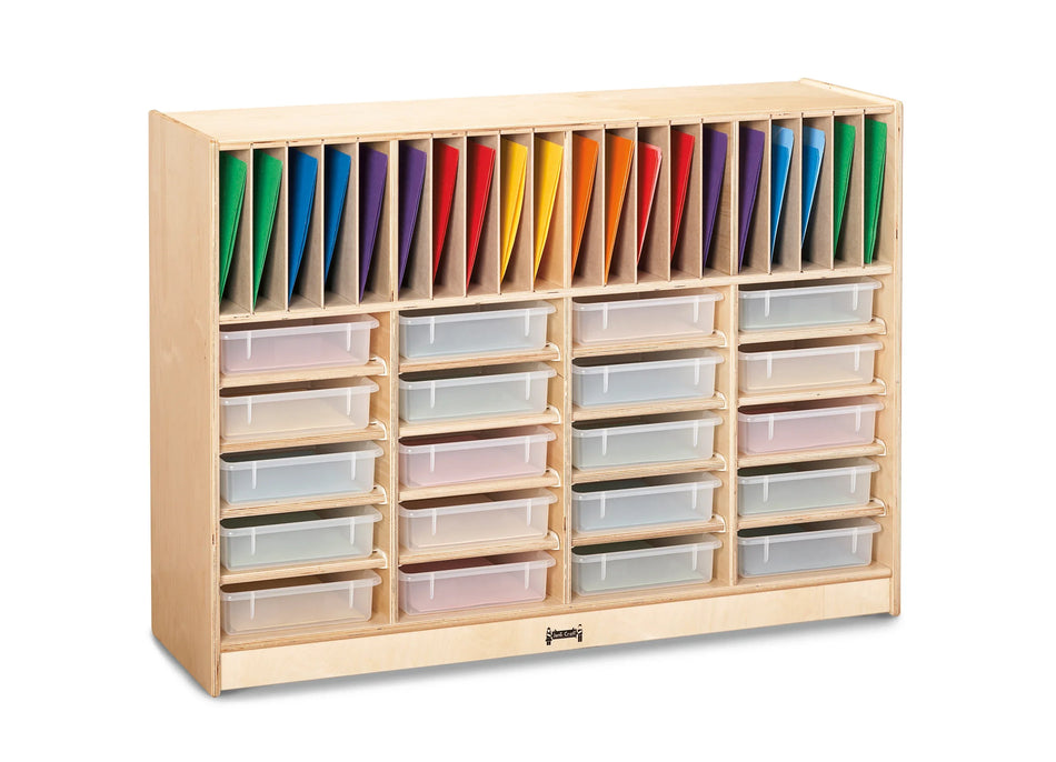Jonti-Craft® Homework Station - with Clear Paper-Trays - Magnetic Write-n-Wipe Back