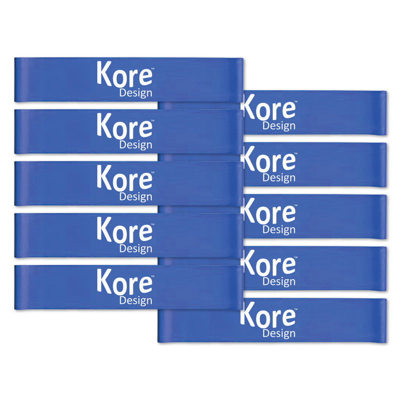 Fidget Kick Bands, Latex, 10" to 16", Blue, Pack of 10