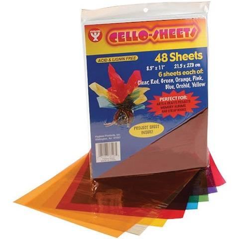 Hygloss Cello Sheets, 8.5 by 11-Inch, 48-Pack