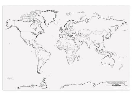 PACON GIANT WORLD MAP 48IN X 72IN, PAC78770