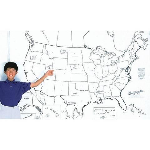 PACON GIANT US MAP 48IN X 72IN, PAC78760