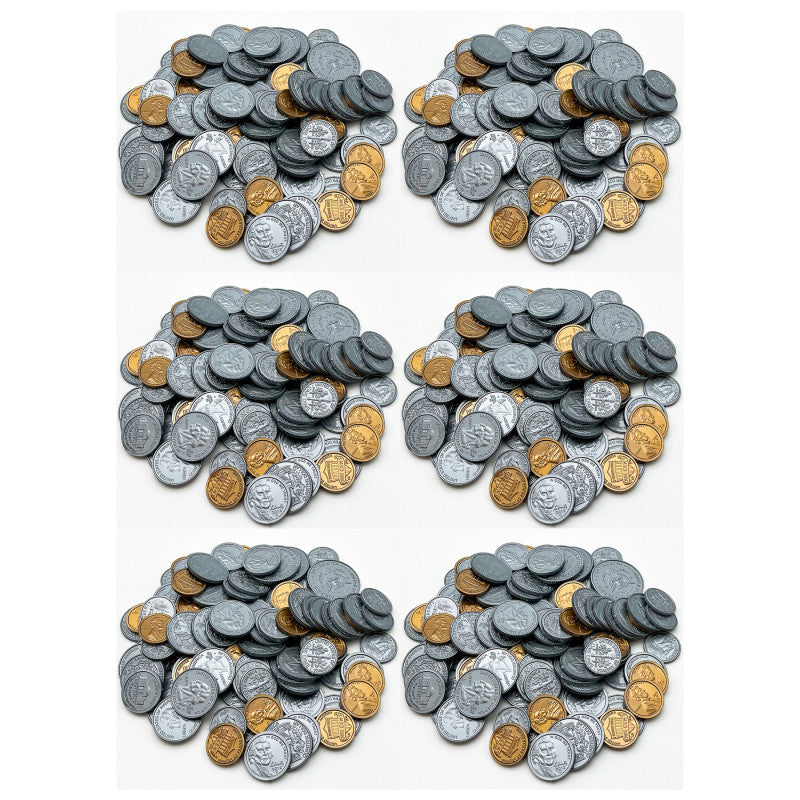 Play Money: Assorted Coins, Pack of 6