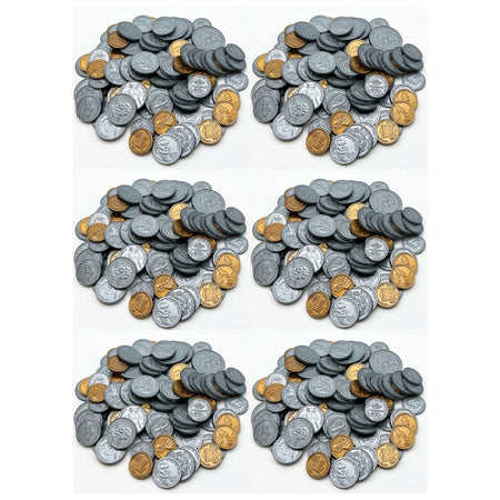 Play Money: Assorted Coins, Pack of 6