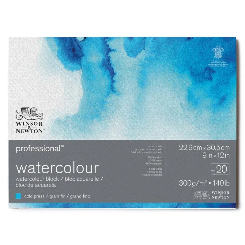 W&N Professional Watercolour Block 140lb CP - 9x12"