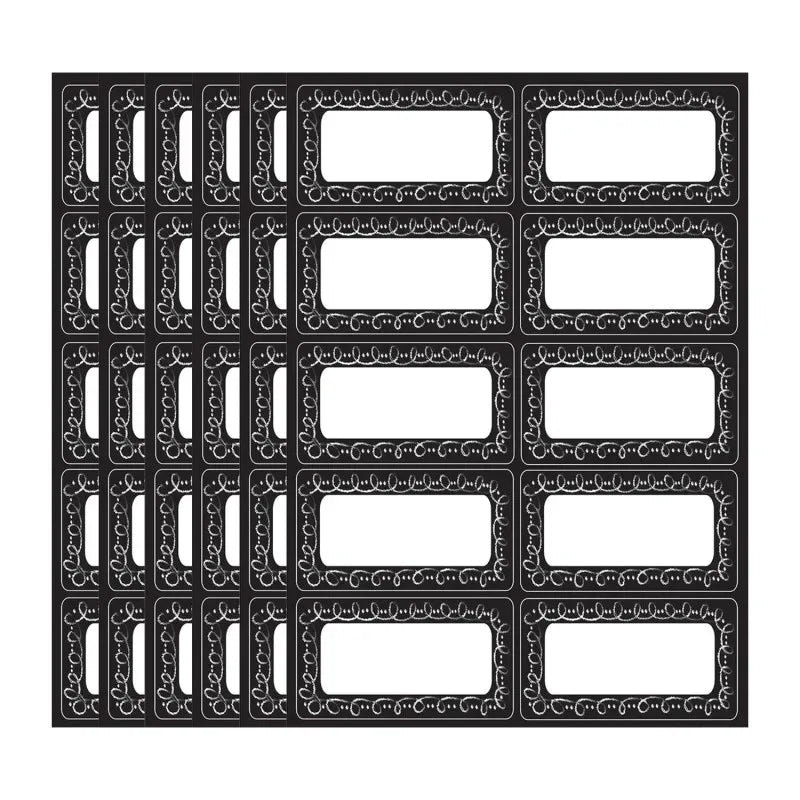 Die-Cut Magnetic Chalk Loop Labels/Nameplates, 10 Per Pack, 6 Packs