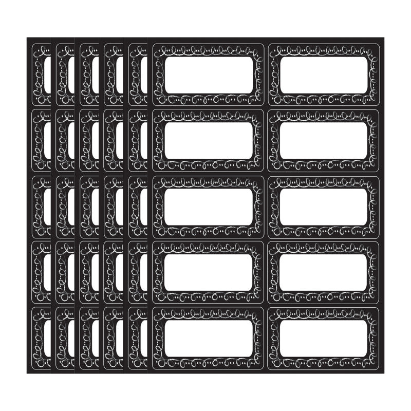 Die-Cut Magnetic Chalk Loop Labels/Nameplates, 10 Per Pack, 6 Packs