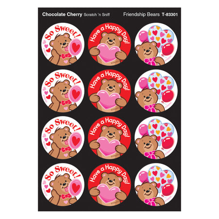 Friendship Bears/Chocolate Cherry Stinky Stickers&reg;, 48 Count