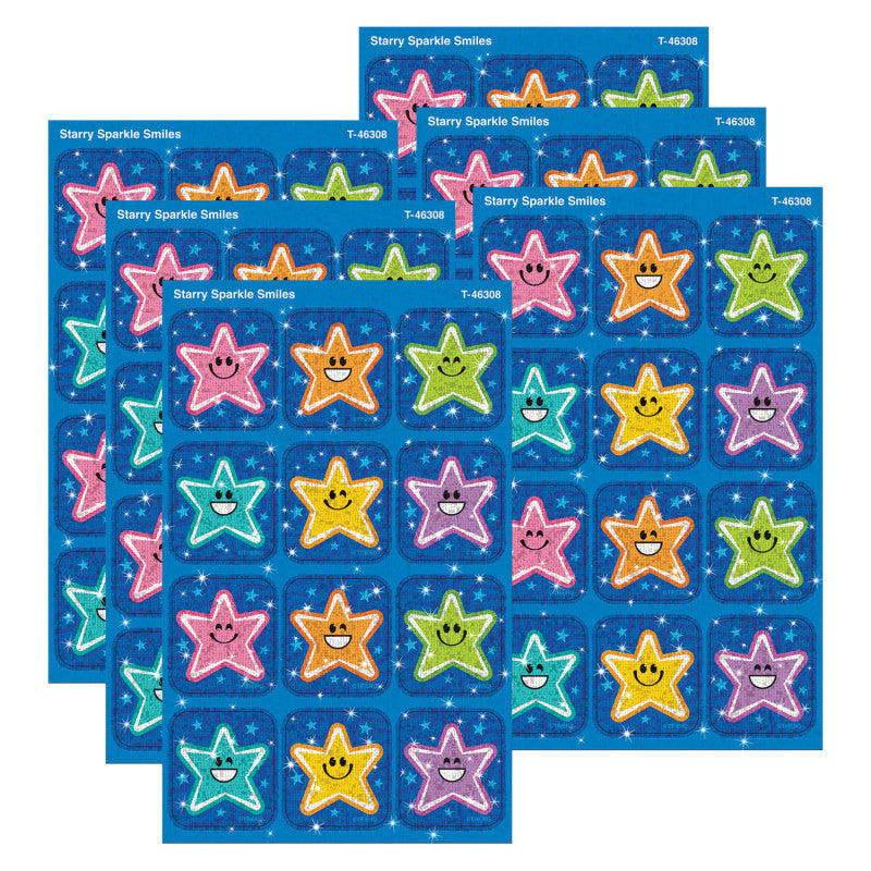 Starry Smiles Sparkle Stickers&reg;, 24 Per Pack, 6 Packs