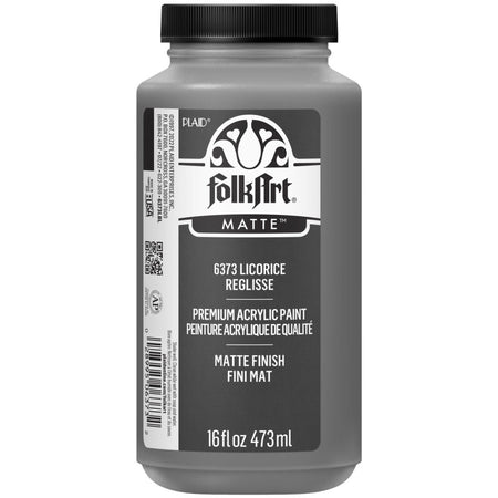 Acrylic Paint Matte, 16oz., Licorice
