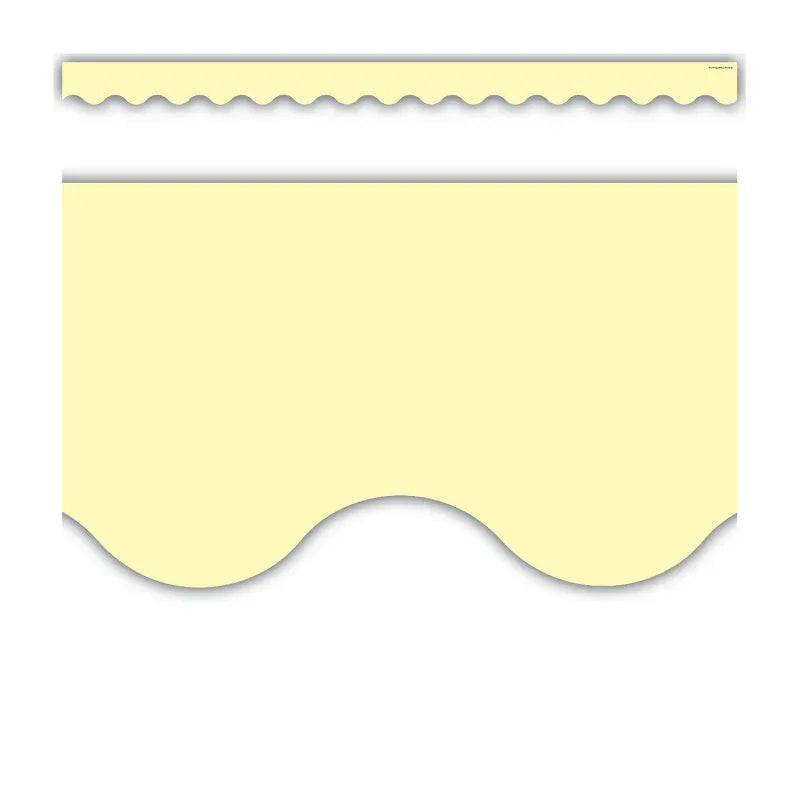 Pastel Yellow Scalloped Border Trim, 35 Feet