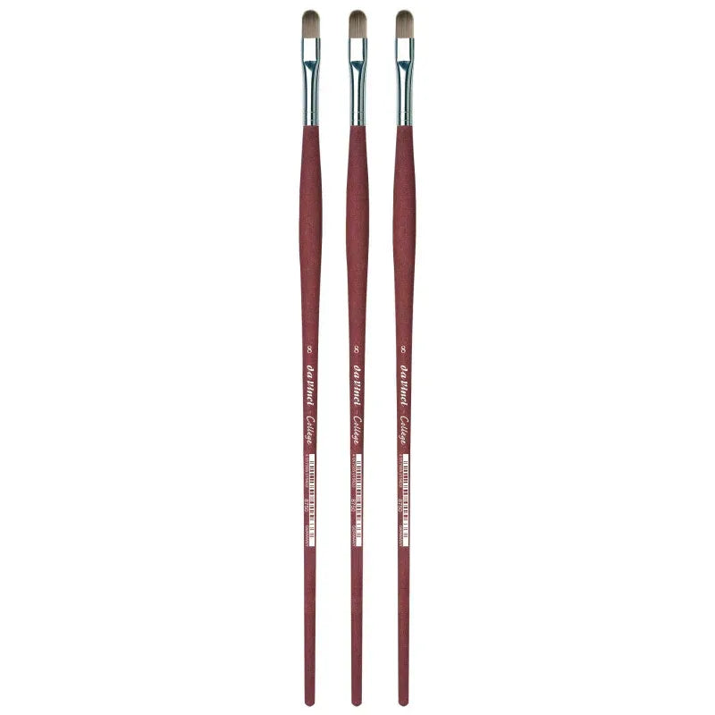 COLLEGE Student Brush, Synthetic, Acrylic & Oil, Filbert, Series 8750, Size 8, Pack of 3