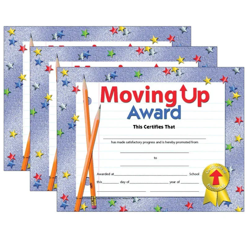 Moving Up Award, 30 Per Pack, 3 Packs