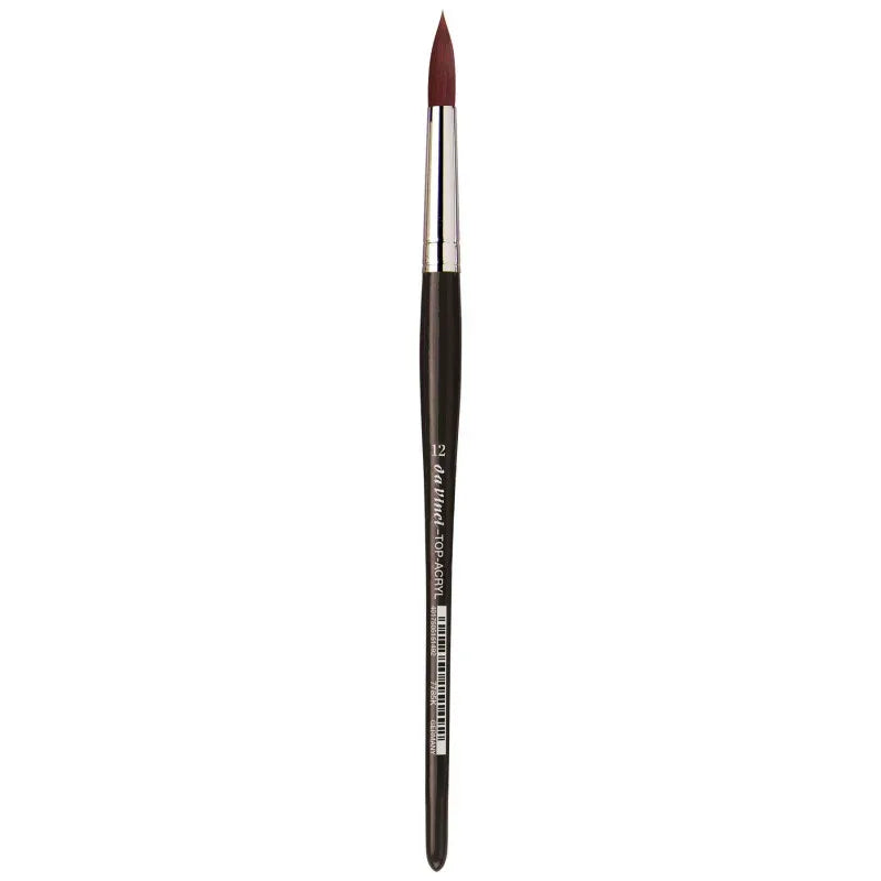 TOP-ACRYL Red-Brown Brush, Synthetic, Acrylic & Oil, Round, Series 7785K, Size 12