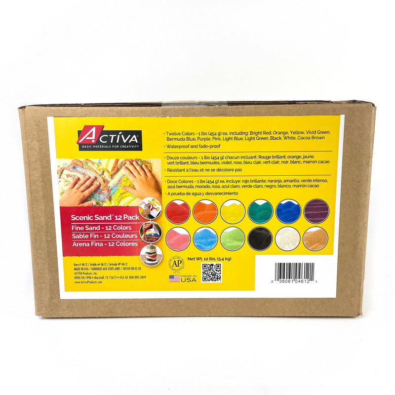 Scenic Sandâ¢, Painting Sand, 1 lb Tubs, Assorted Colors, Set of 12