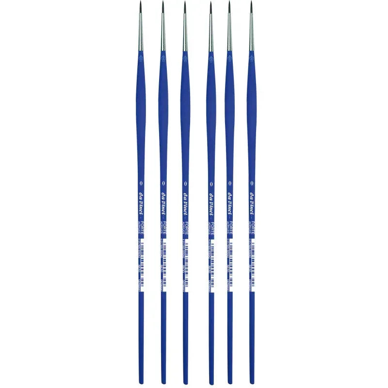 FORTE-Acrylics Student Brush, Synthetic, Acrylic & Oil, Round, Series 8630, Size 0, Pack of 6