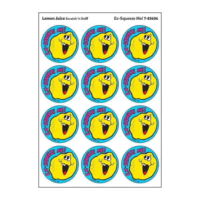 Ex-Squeeze Me!/Lemon Juice Scented Stickers, Pack of 24