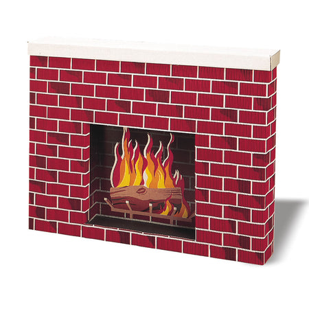 Corrugated Fireplace, Tu-Tone&trade; Brick, 30"H x 38"W x 7"D, 1 Fireplace