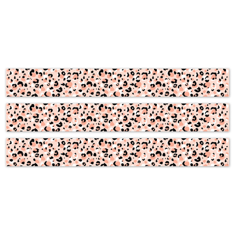 Jungle Friends Blush Leopard EZ Border, 48 Feet Per Pack, 3 Packs