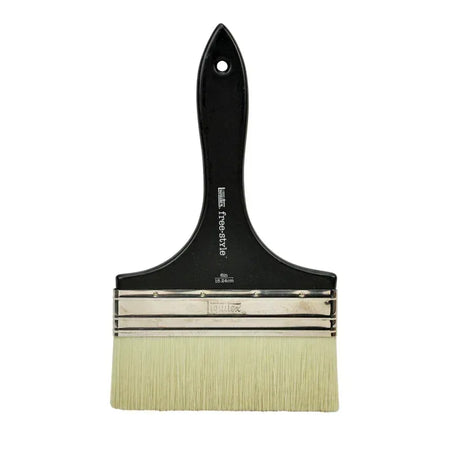 Free-Style Large Scale Broad Flat/Varnish Short Handle Brush, 6"