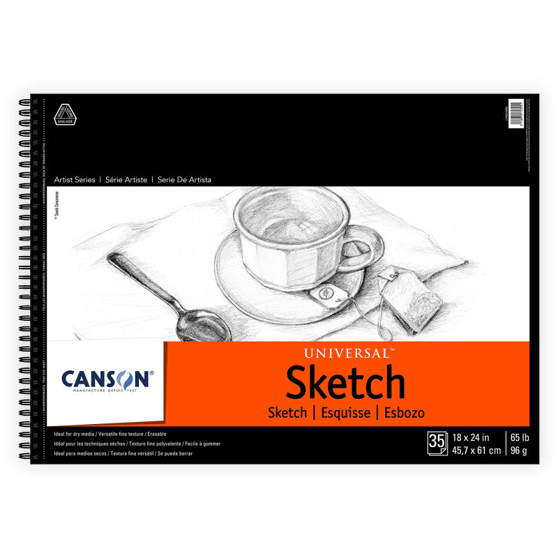 Artist Series Universal Sketch Pad, Side Wire Binding, 35 Sheet, 18x24 inch, 1 Count