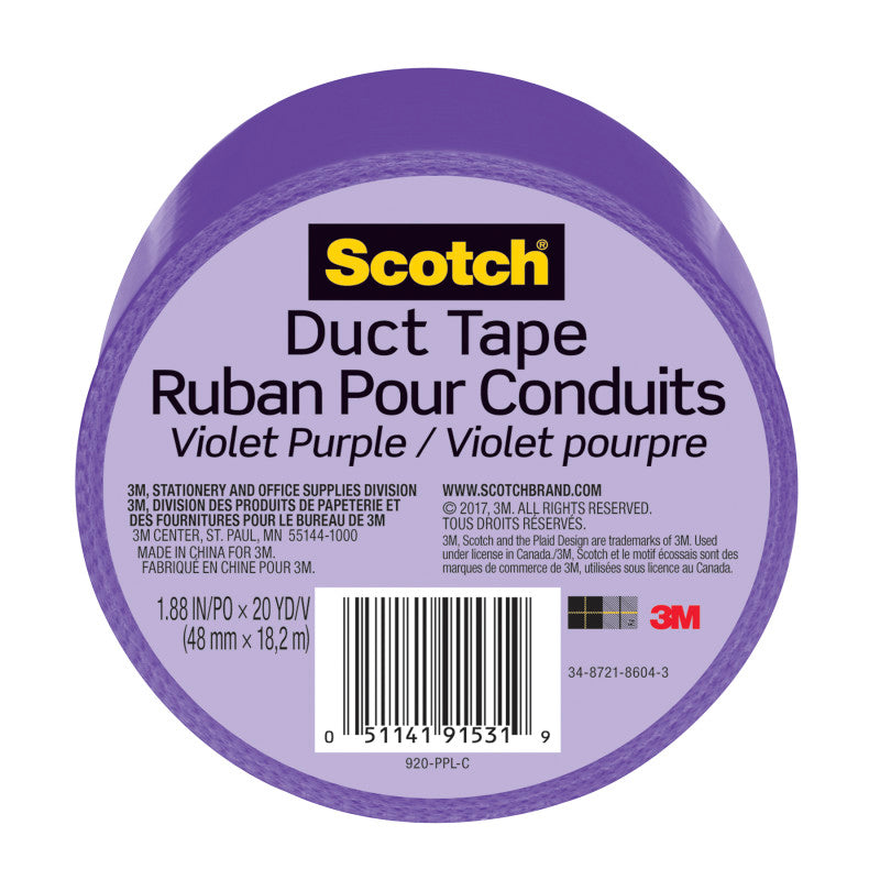 Duct Tape for Artists, 1.88 in x 20 yd (48 mm x 18.2 m), Purple