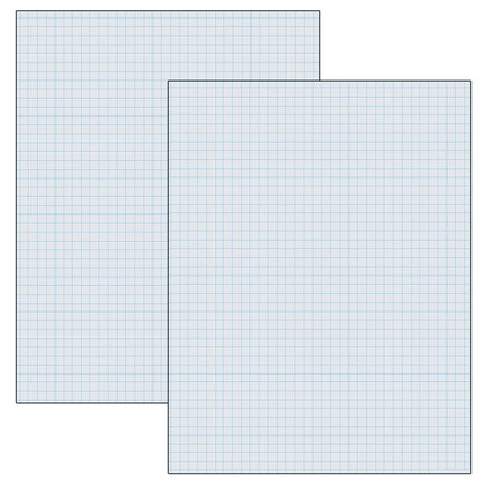 Graphing Paper, White, 1/4" Quadrille Ruled, 8-1/2" x 11", 500 Sheets Per Pack, 2 Packs