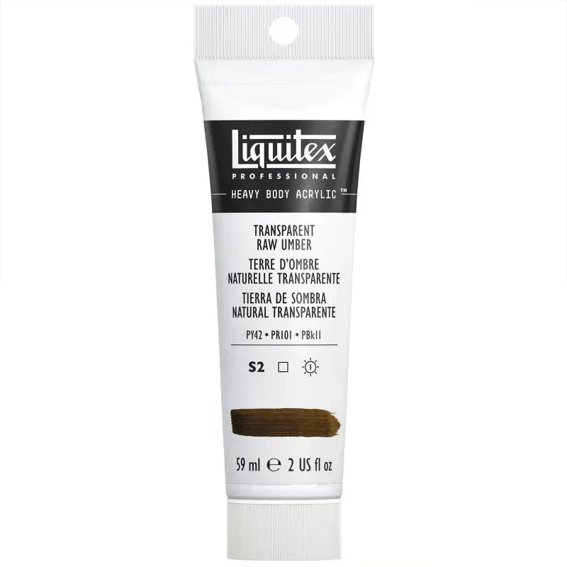 Professional Heavy Body Acrylic Paint, 59 mL Tube, Transparent Raw Umber