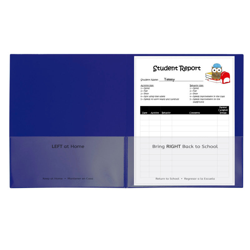 Classroom Connector&trade; School-To-Home Folder, Blue, Box of 25