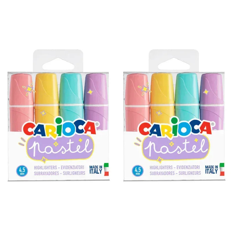Memolight Pastel Washable Highlighters, 4 Per Pack, 2 Packs