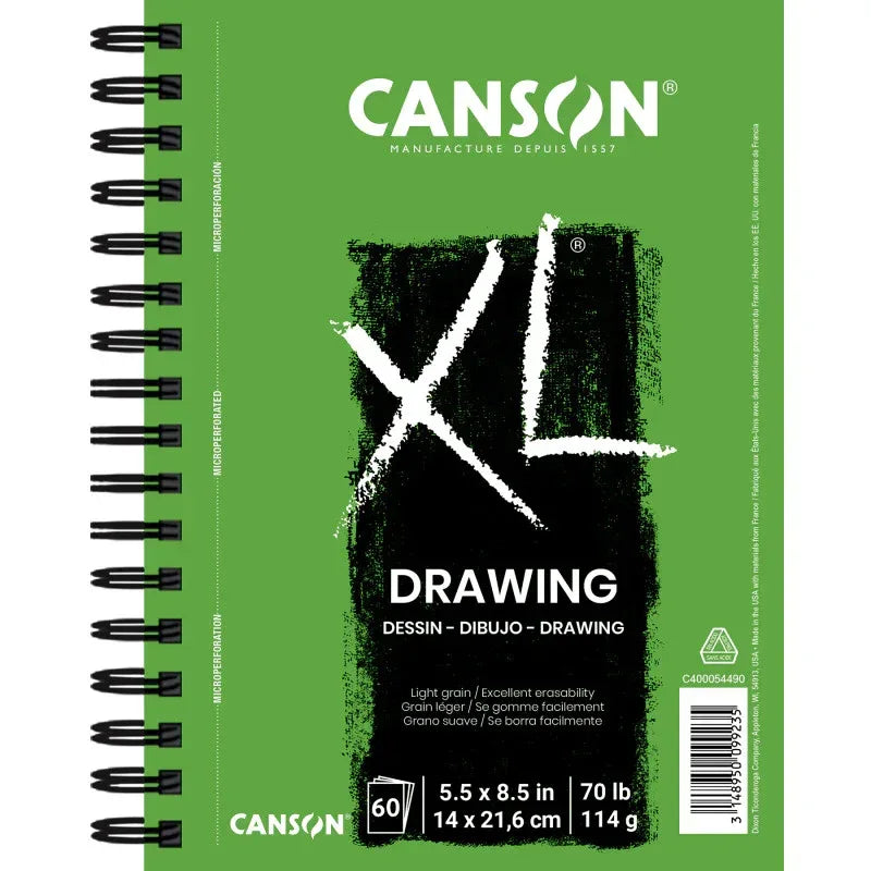 XL Series Drawing Pad, Side Wire Binding, 60 Sheet, 5.5x8.5 inch, 1 Count