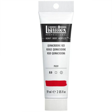 Professional Heavy Body Acrylic Paint, 59 mL Tube, Quinacridone Red
