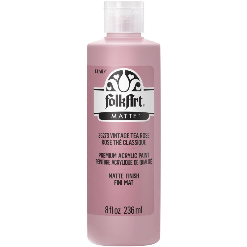 Acrylic Paint Matte, 8oz., Vintage Tea Rose