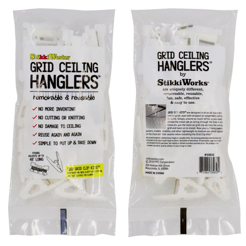 Grid Ceiling Hanglers&trade; Grid Clip Kits&trade;, 10 Count