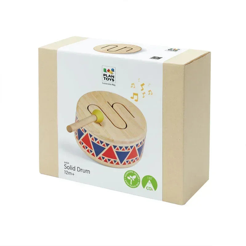 Wooden Solid Drum Toy Percussion Instrument