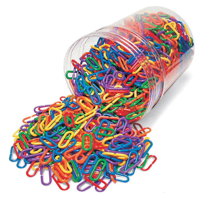 Link 'N' Learn&reg; Rainbow Links in a Bucket, Set of 1000