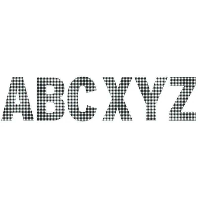 Gingham Jumbo 7" Deco Letters, Pack of 129