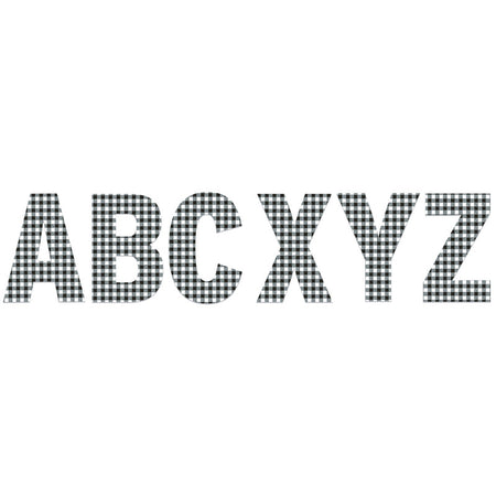 Gingham Jumbo 7" Deco Letters, Pack of 129