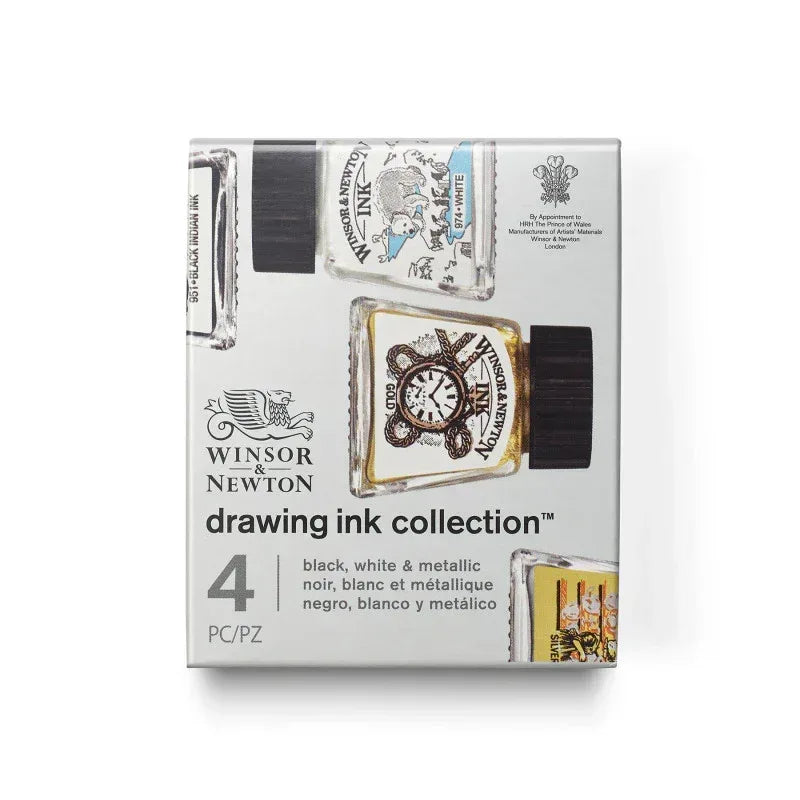 Drawing Ink Collection - Set of 4 (Black, White, Metallic)