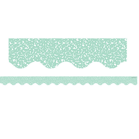 Composition Green Scalloped Border Trim, 35 Feet