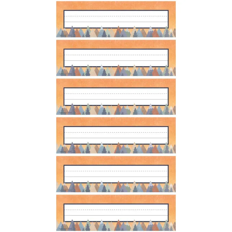 Moving Mountains Flat Name Plates, 36 Per Pack, 6 Packs